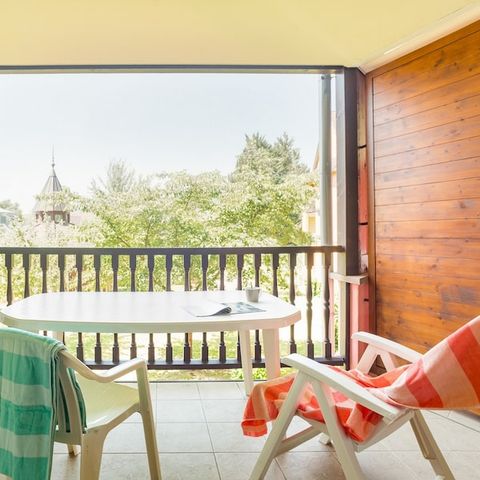 Appartement 6 personnes - 1 chambre - 1 COIN NUIT - VUE JARDIN
