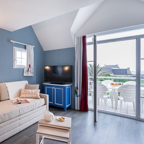 APPARTEMENT 8 personnes - - 2 chambres + 1 alcôve - Terrasse ou balcon - Vue sur la mer