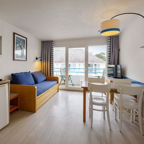 Studio 4 personnes - 1 coin - Nuit - Balcon