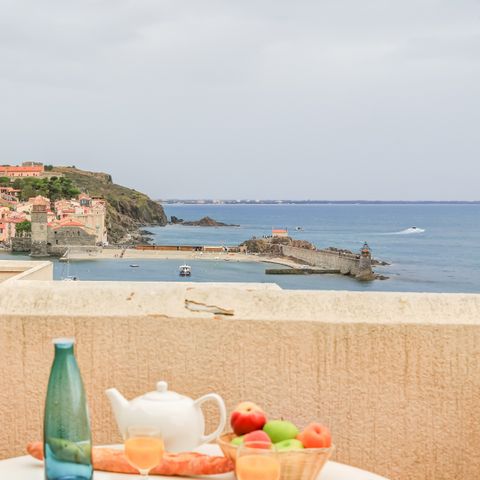 Studio 4 personnes - 1 alcôve de couchage - Terrasse ou balcon - Vue sur la mer