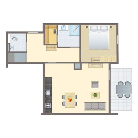 APPARTEMENT 4 personnes - 2-4L