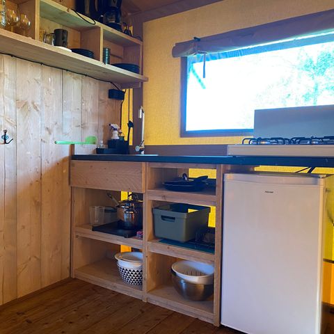 Tente en toile et en bois 6 personnes