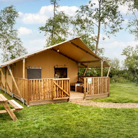 Tente en toile et en bois 4 personnes - Tente d'aventure