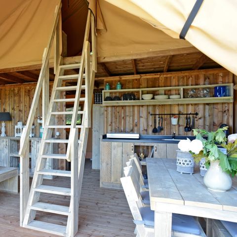 Tente en toile et en bois 6 personnes - Spotty Lodge Family (4 adultes maximum)