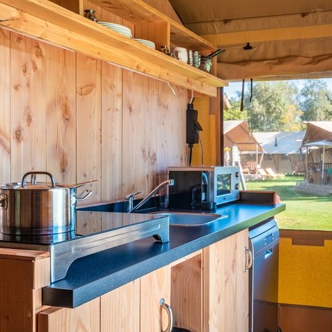 Tente en toile et en bois 5 personnes - Confort