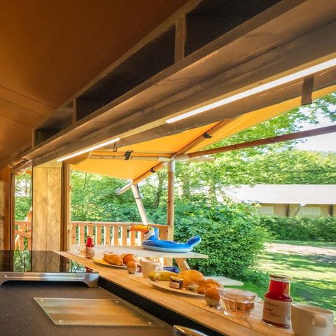 Tente en toile et en bois 5 personnes - Safari lodge Deluxe