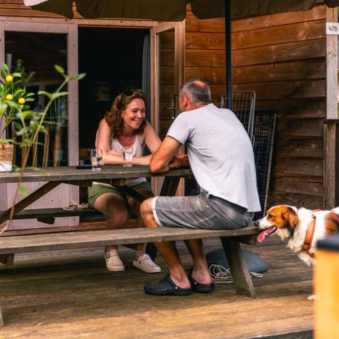 Tente en toile et en bois 6 personnes - Tente de glamping Dog Lodge