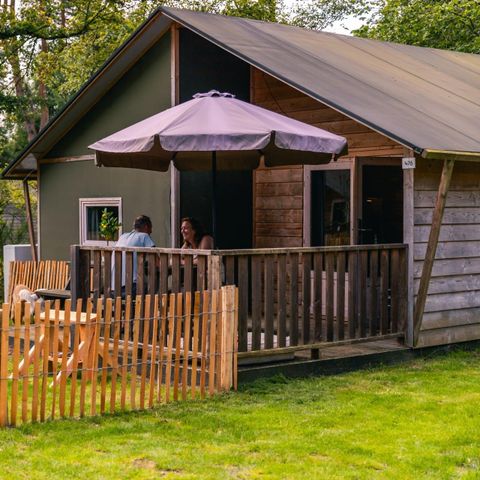 Tente en toile et en bois 6 personnes - Tente de glamping Dog Lodge