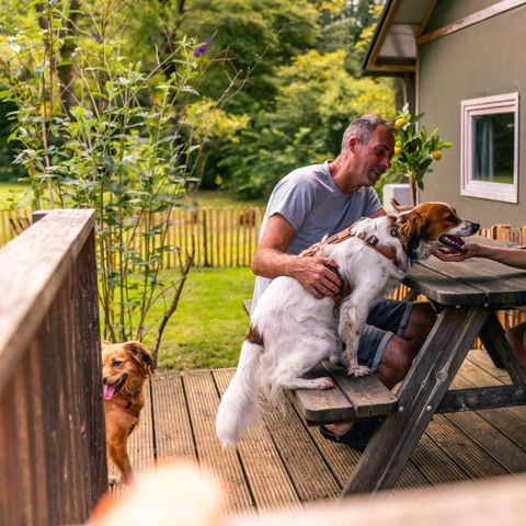 Tente en toile et en bois 6 personnes - Tente de glamping Dog Lodge