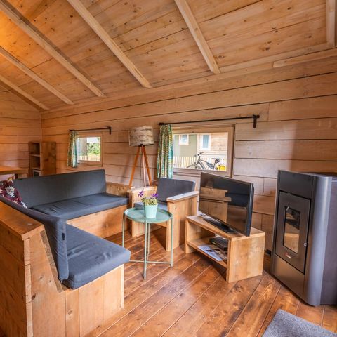 Tente en toile et en bois 6 personnes - Tente de glamping Dog Lodge