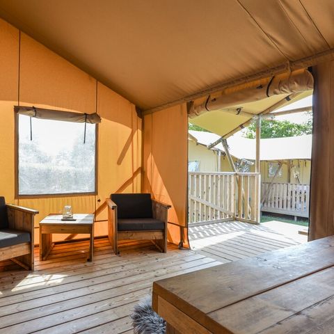 TENTE TOILE ET BOIS 6 personnes - Tente safari