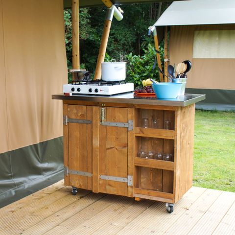 Tente en toile et en bois 6 personnes