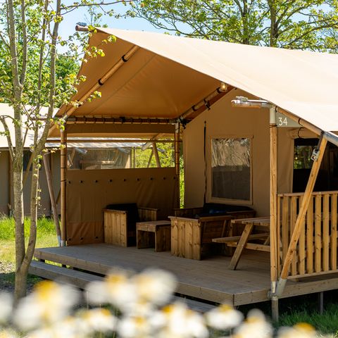 Tente en toile et en bois 4 personnes