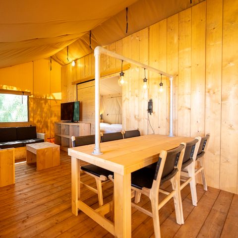 TENTE TOILE ET BOIS 6 personnes - Tente safari
