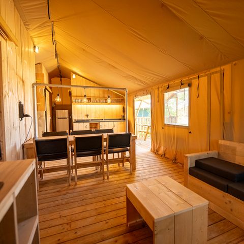 TENTE TOILE ET BOIS 6 personnes - Tente safari