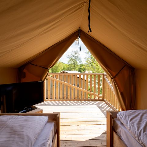 TENTE TOILE ET BOIS 2 personnes