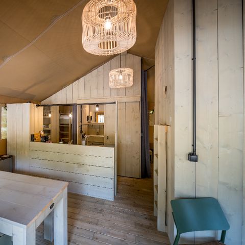 Tente en toile et en bois 6 personnes - Famille Glamping