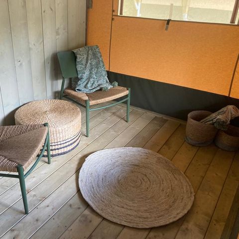 Tente en toile et en bois 6 personnes - Famille Glamping