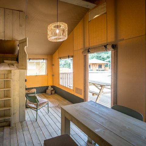 Tente en toile et en bois 6 personnes - Famille Glamping