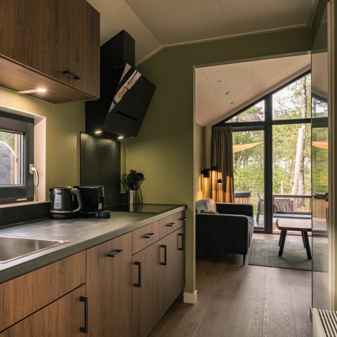 Lodge 6 personnes - Pavillon forestier avec bain à remous et sauna