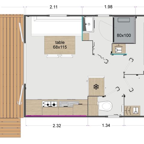 MOBILHOME 4 personnes - Confort 2 chambres