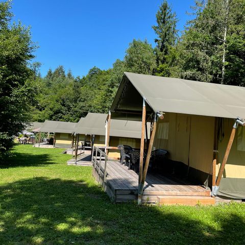 Tente en toile et en bois 6 personnes