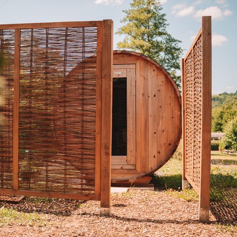 TENTE TOILE ET BOIS 6 personnes - avec sauna