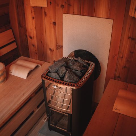 TENTE TOILE ET BOIS 6 personnes - avec sauna