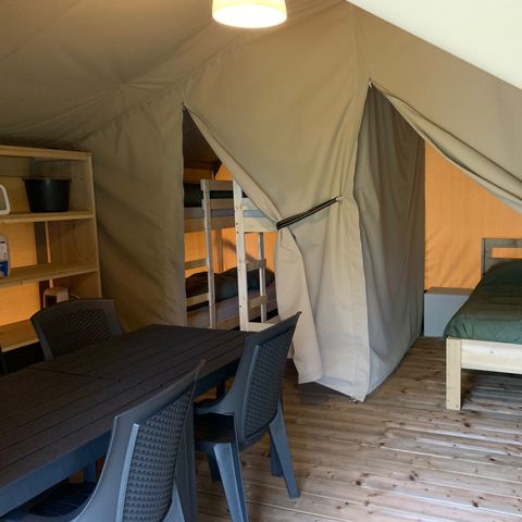 Tente en toile et en bois 6 personnes