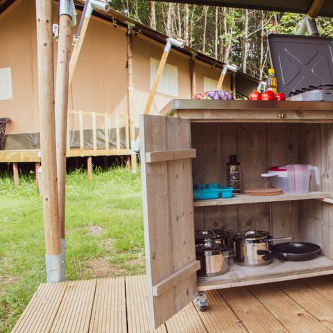 Tente en toile et en bois 6 personnes
