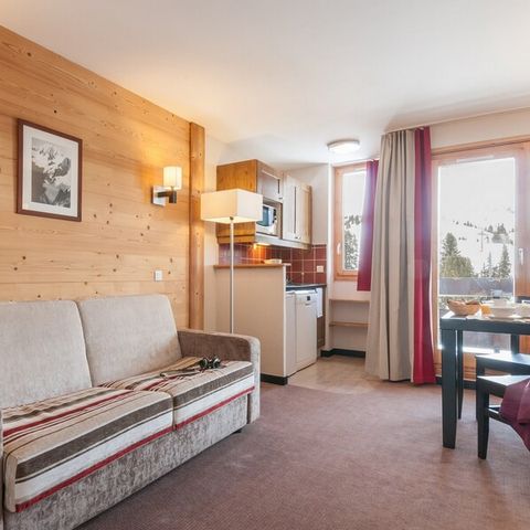 Studio 4 personnes - 1 coin - Nuit - Vue montagne