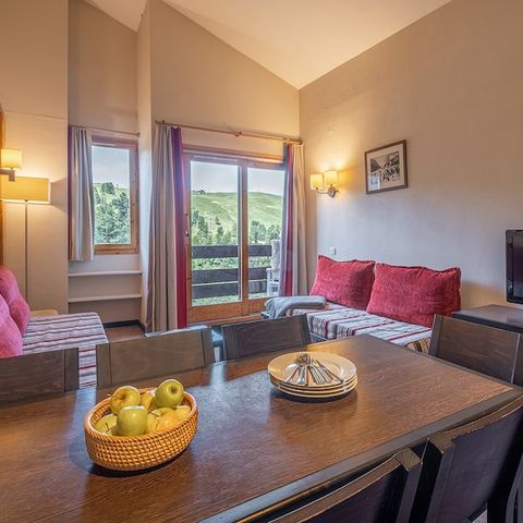 Appartement 8 personnes - 2 chambres - 1 coin - Nuit - Vue montagne