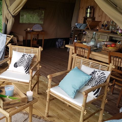 Tente en toile et en bois 5 personnes