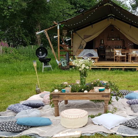 Tente en toile et en bois 5 personnes