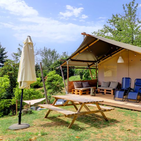 Tente en toile et en bois 5 personnes