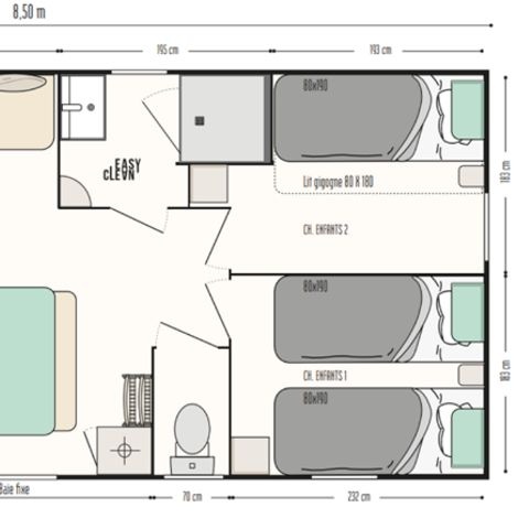 BUNGALOW 6 personnes - Mobil-home Rivière 3 clos