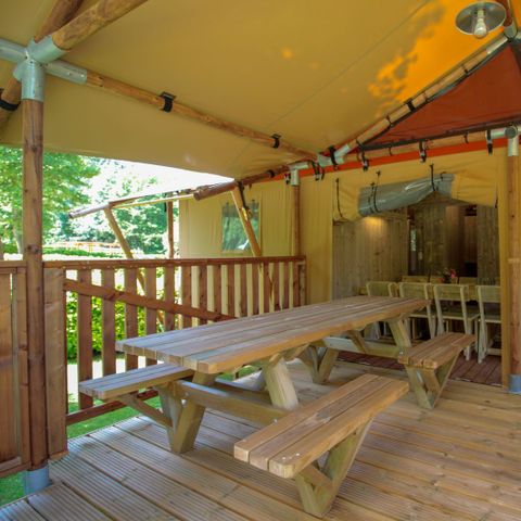Tente en toile et en bois 8 personnes - Lodgetent Brive