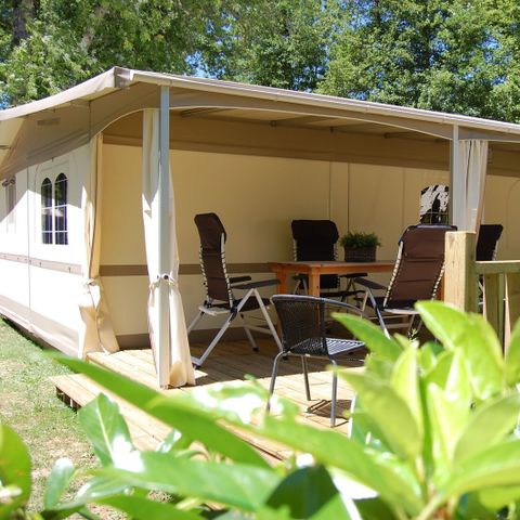 TENTE TOILE ET BOIS 8 personnes - Tente Glamping Cahors