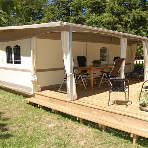 TENTE TOILE ET BOIS 8 personnes - Tente Glamping Cahors