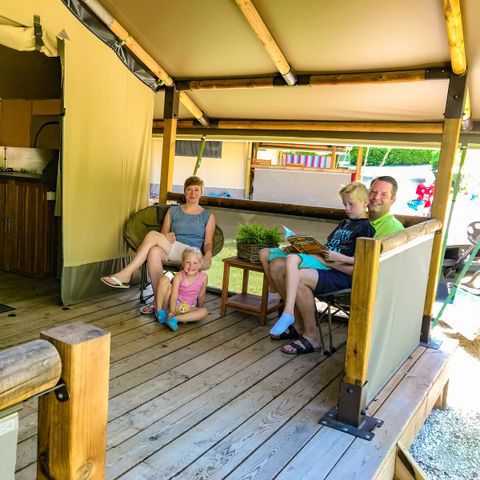 TENTE TOILE ET BOIS 5 personnes - Lodgetent Gourdon