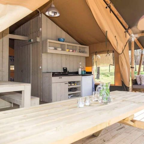TENTE TOILE ET BOIS 6 personnes - Lodgetent Bergerac Deluxe