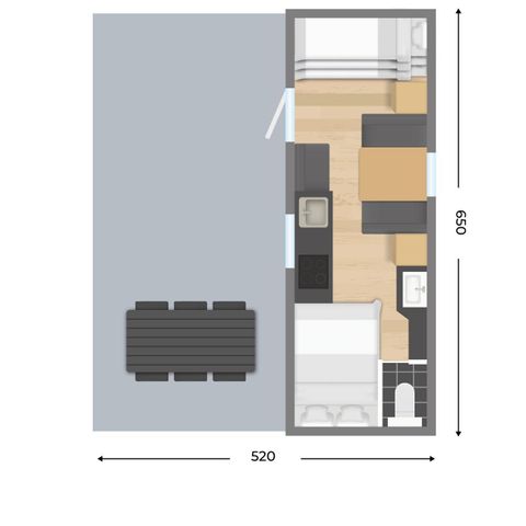 MOBILHOME 5 personnes - Caravane de tourisme