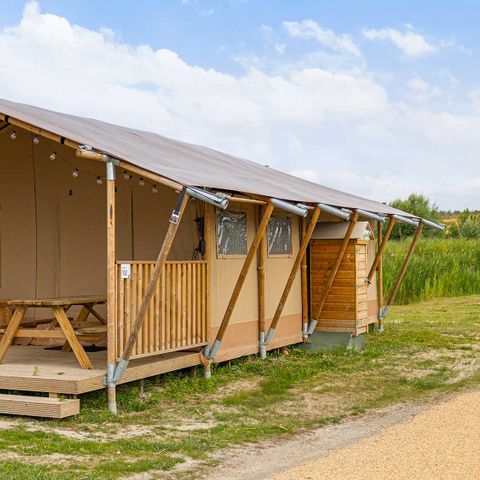 TENTE TOILE ET BOIS 6 personnes - Joueur de flûte