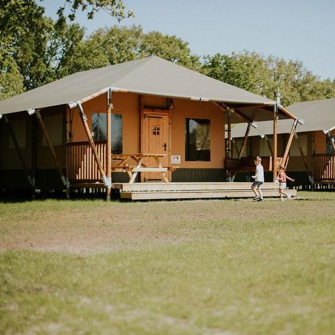 Tente en toile et en bois 6 personnes - Tente Safari | 6 couchages