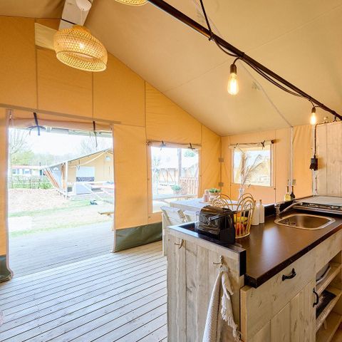 Tente en toile et en bois 6 personnes - Tente Safari | 6 couchages