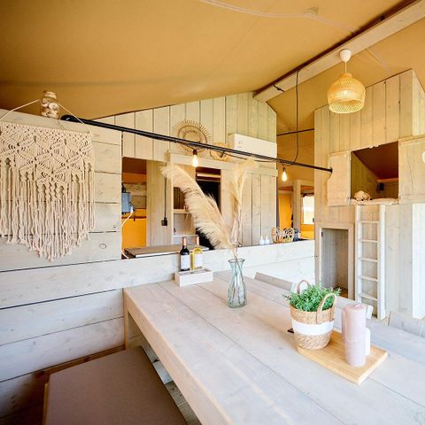 Tente en toile et en bois 6 personnes - Tente Safari | 6 couchages