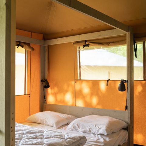 Tente en toile et en bois 7 personnes - Tente safari