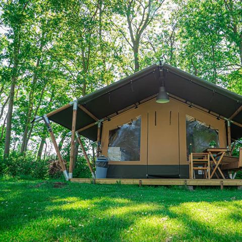 Tente en toile et en bois 4 personnes - Lodge Compact