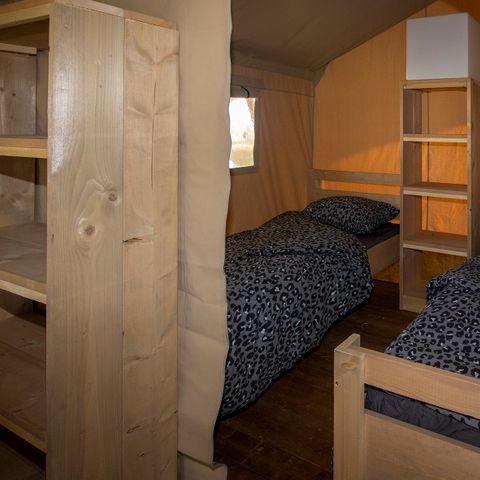 Tente en toile et en bois 4 personnes - Y compris les toilettes