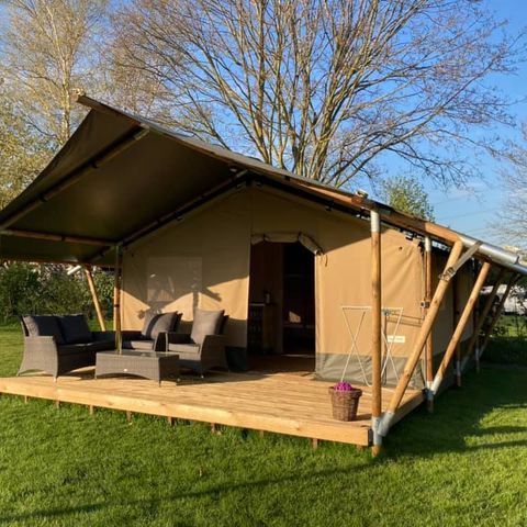 Tente en toile et en bois 4 personnes